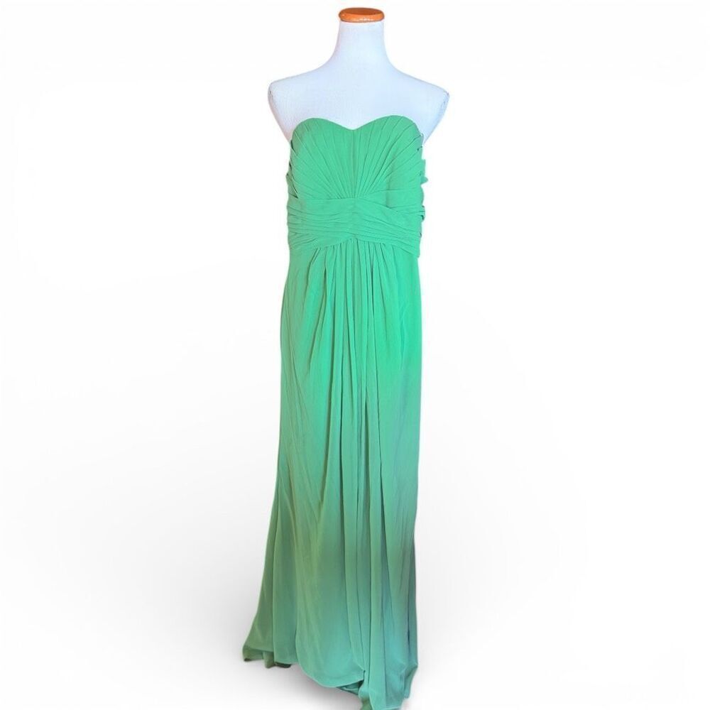 Womens Davids Bridal Style F15555 Petal Blush Chiffon Strapless Formal Dress 16